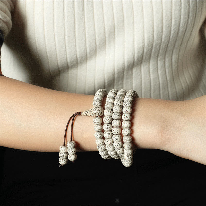 Buddha Stones Tibetan Bodhi Seed Amber Agate Wealth Bracelet - Bodhi Seed - image 8