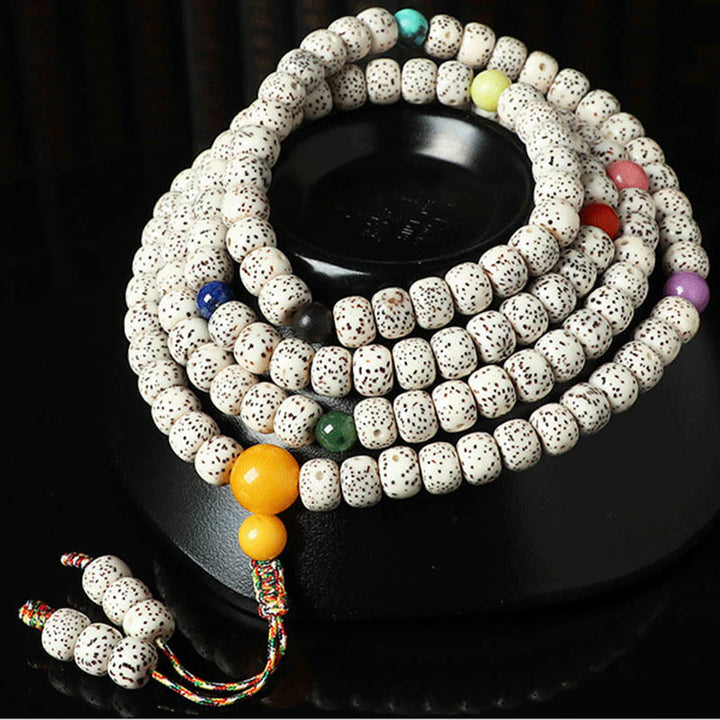 Buddha Stones Tibetan Bodhi Seed Amber Agate Wealth Bracelet - image 5