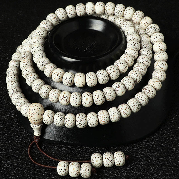 Buddha Stones Tibetan Bodhi Seed Amber Agate Wealth Bracelet - image 9