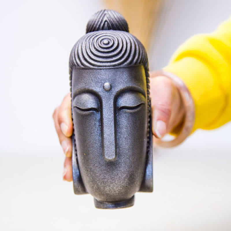 Buddha Stones Closed Eyes Meditating Buddha Iron Powder Rust Cast Resin Statue Home Decoration - image 22