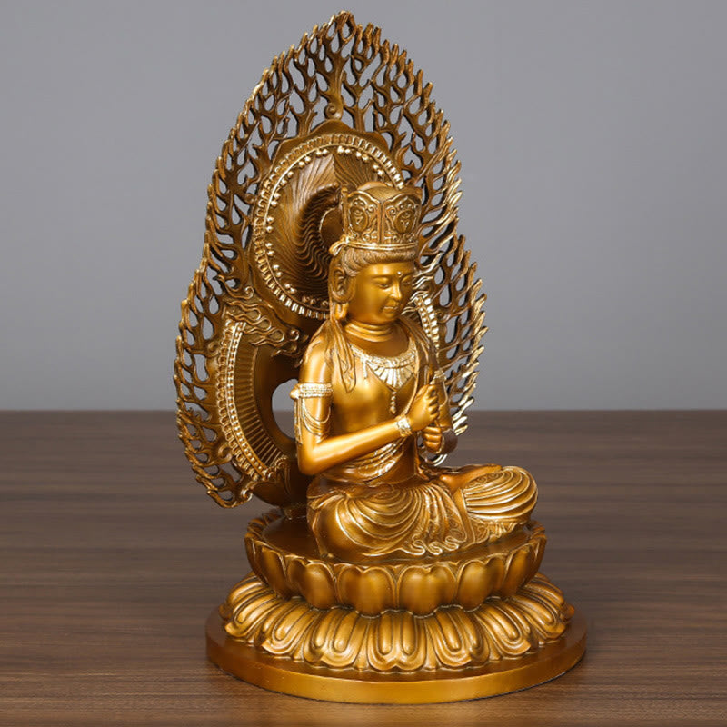 Buddha Stones Tathagata Buddha Figurine Serenity Copper Statue Home Offering Decoration - image 11