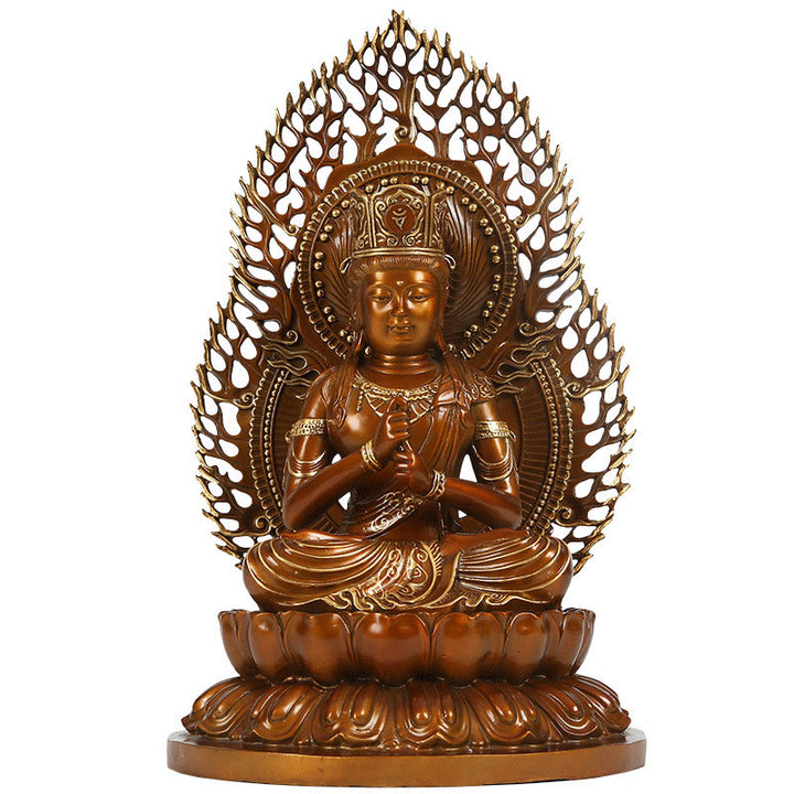 Buddha Stones Tathagata Buddha Figurine Serenity Copper Statue Home Offering Decoration - image 16