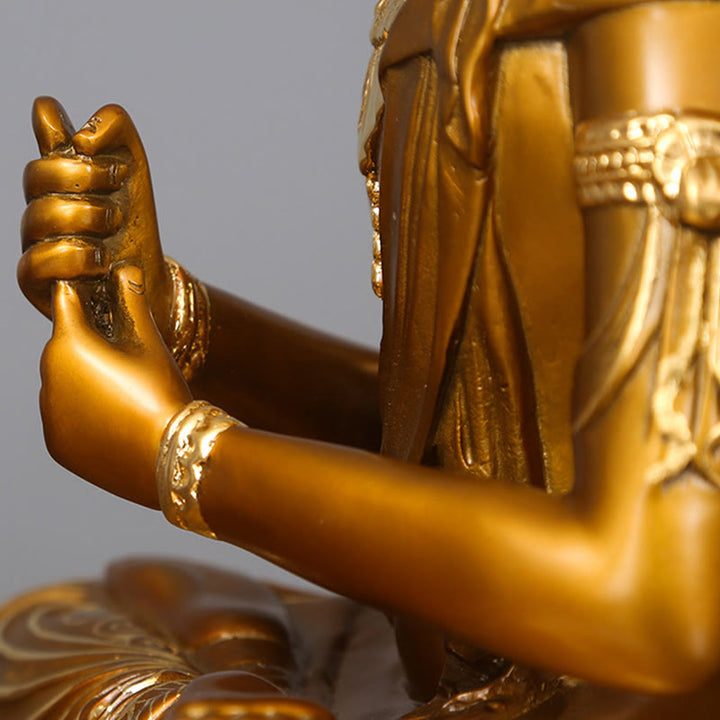 Buddha Stones Tathagata Buddha Figurine Serenity Copper Statue Home Offering Decoration - image 7