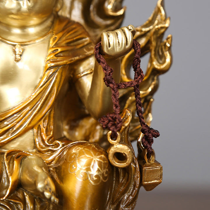 Buddha Stones Acalanatha Buddha Figurine Serenity Copper Statue Home Offering Decoration - image 7