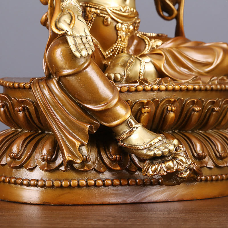 Buddha Stones Bodhisattva Green Tara Figurine Protection Brass Copper Statue Home Offering Decoration - image 8
