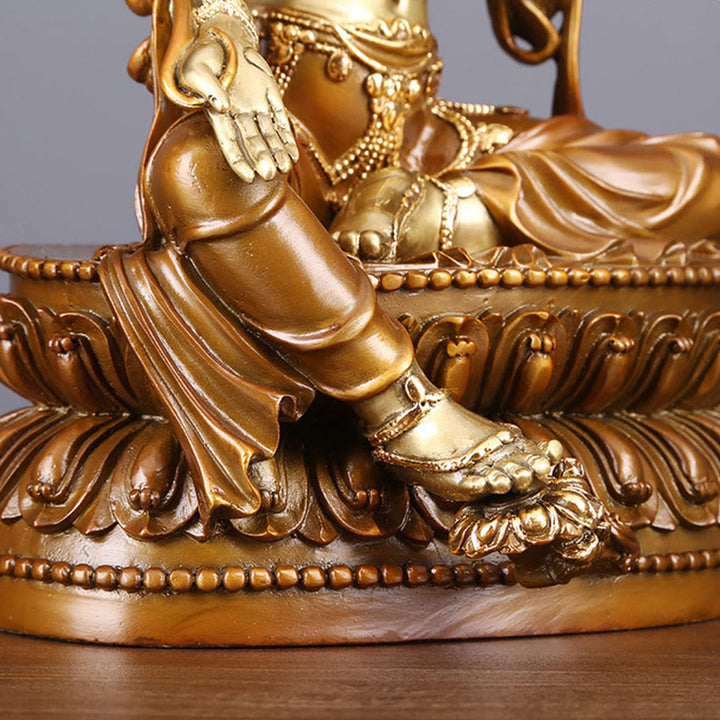 Buddha Stones Bodhisattva Green Tara Figurine Protection Brass Copper Statue Home Offering Decoration - image 8