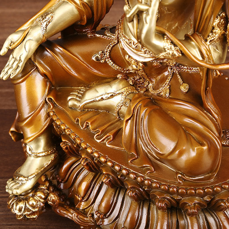 Buddha Stones Bodhisattva Green Tara Figurine Protection Brass Copper Statue Home Offering Decoration - image 9