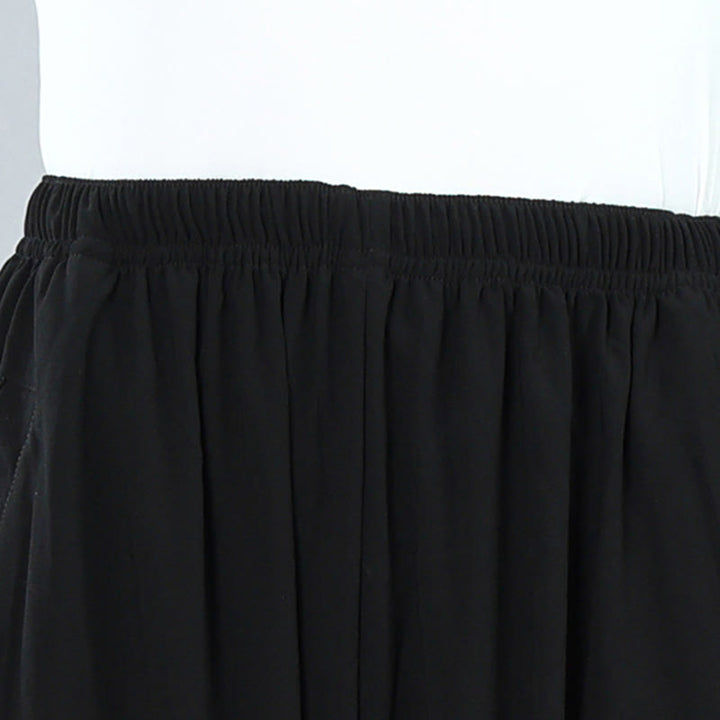 Buddha Stones Summer Unisex Elastic Waist Tai Chi Kung Fu Qigong Practice Cotton Breathable Pants With Pockets - image 8