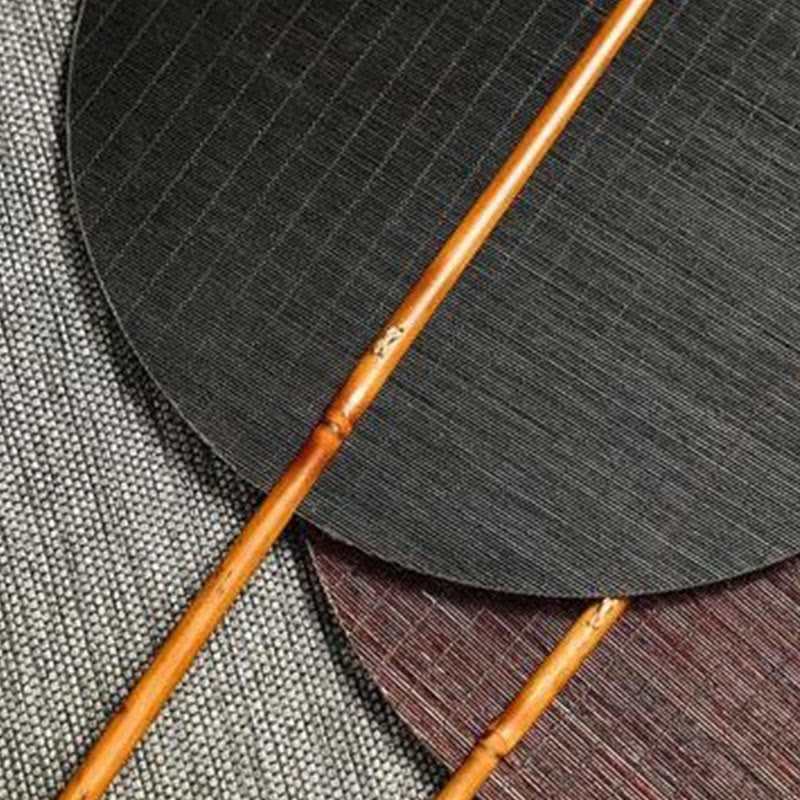 Buddha Stones Chinese Style Handmade Bamboo Woven Round Oval Banana Shape Long Handle Fan - image 9