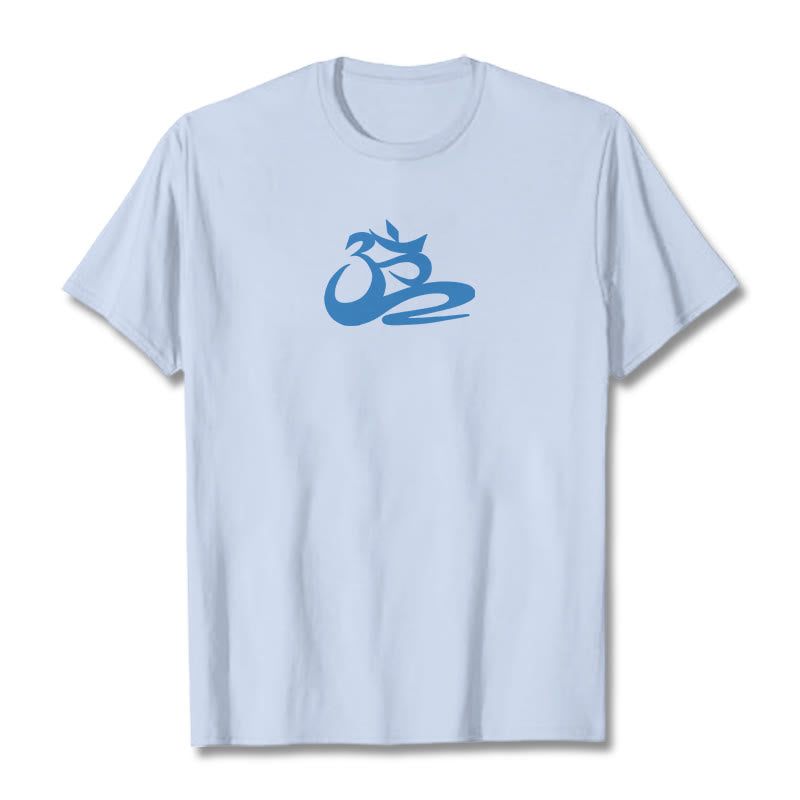 Buddha Stones OM Tee T-shirt - Light Cyan - 2XL - image 12