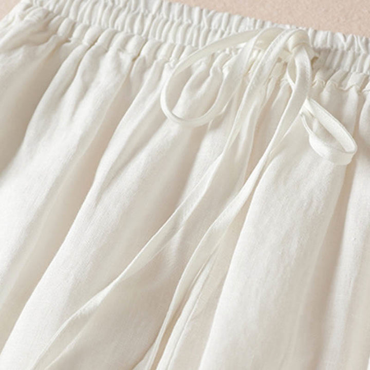 Buddha Stones Summer Small Flower Embroidery  Harem Pants With Pockets - image 18