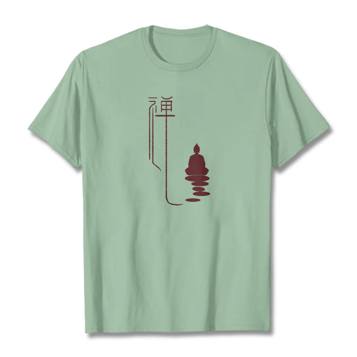 Buddha Stones Zen Buddha Tee T-shirt - Pale Green - 2XL - image 16