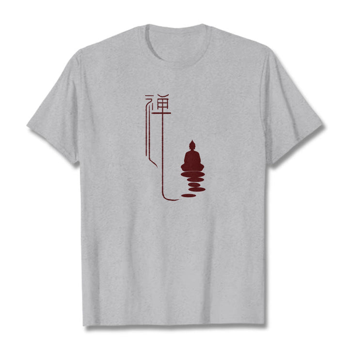 Buddha Stones Zen Buddha Tee T-shirt - Light Grey - 2XL - image 18
