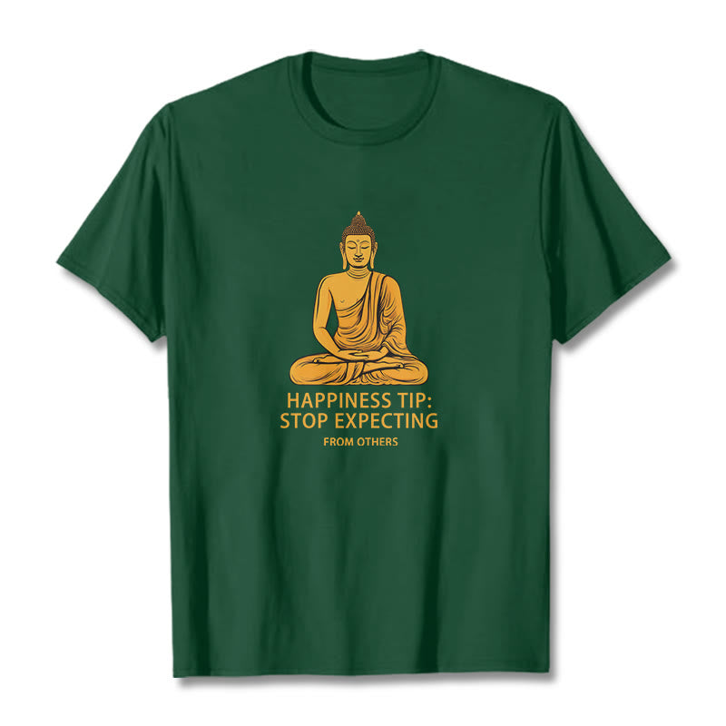 Buddha Stones Stop Expecting From others Buddha Tee T-shirt - Forest Green - 2XL - image 4