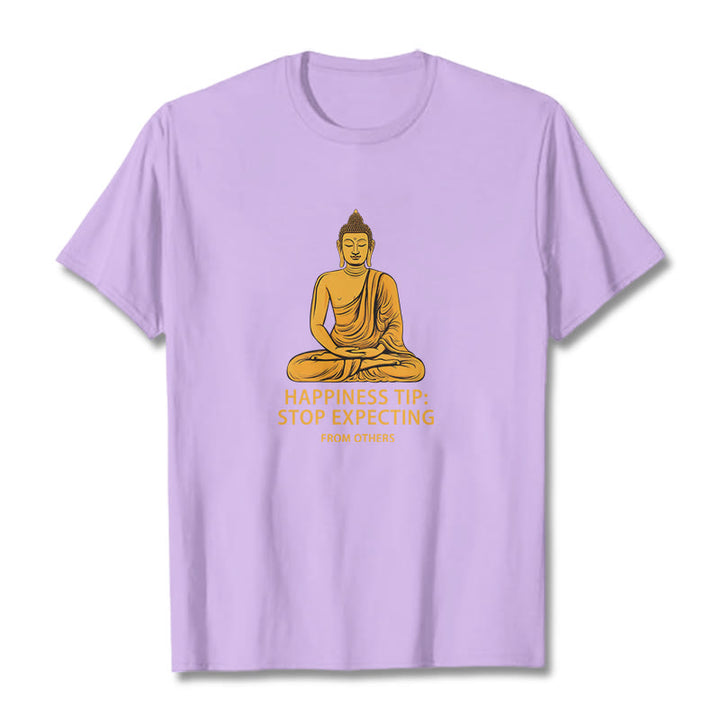 Buddha Stones Stop Expecting From others Buddha Tee T-shirt - Plum - 2XL - image 16