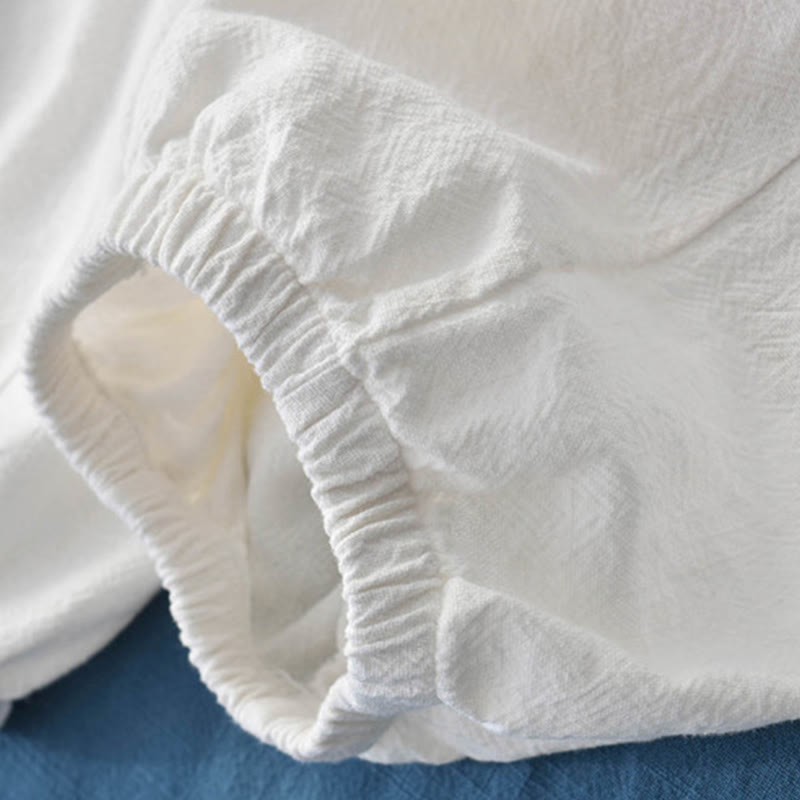 Buddha Stones Plain Color Ramie Linen Cotton Pants With Pockets - image 31