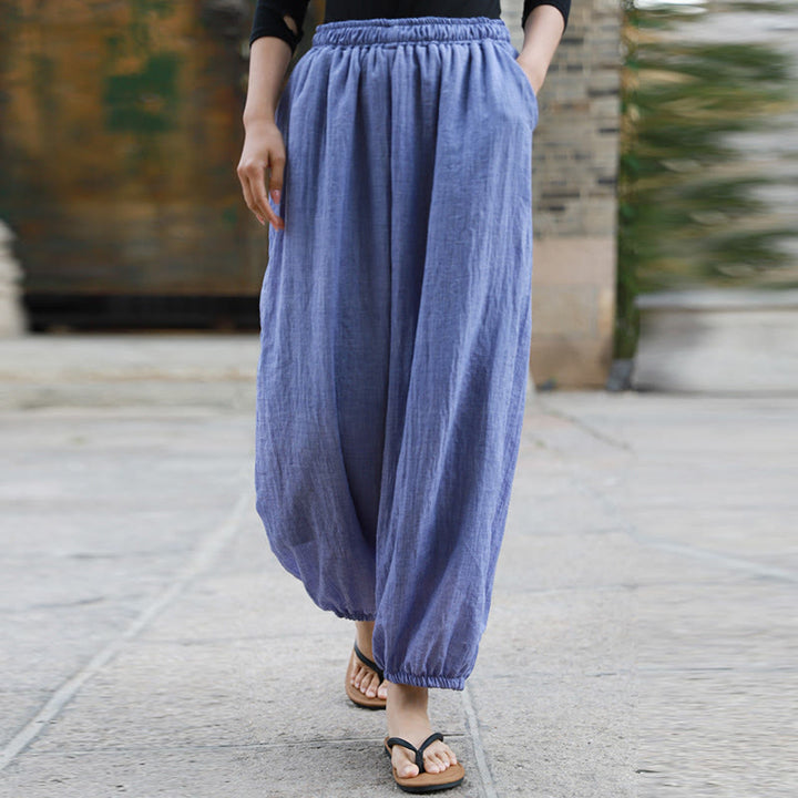 Buddha Stones Casual Summer Women's Cotton Pants With Pockets - image 33
