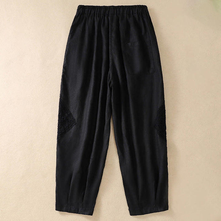 Buddha Stones Summer Women's Cotton Drawstring Harem Pants With Pockets - image 8