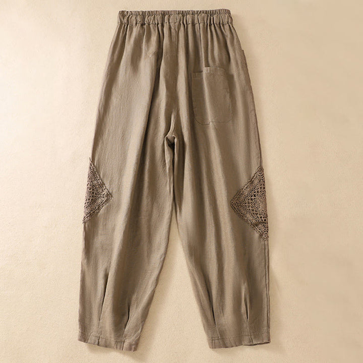 Buddha Stones Summer Women's Cotton Drawstring Harem Pants With Pockets - image 3