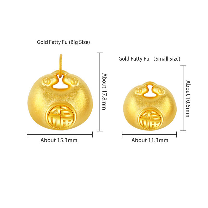 Buddha Stones 999 Gold Fu Character Wish Lock Pattern Luck Rope Necklace Pendant - image 4