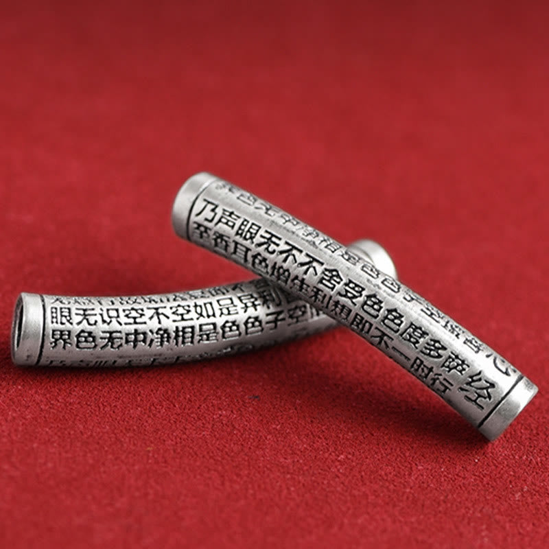 Buddha Stones Handmade 999 Sterling Silver Om Mani Padme Hum Heart Sutra Carved Luck Rope Bracelet Anklet - image 13