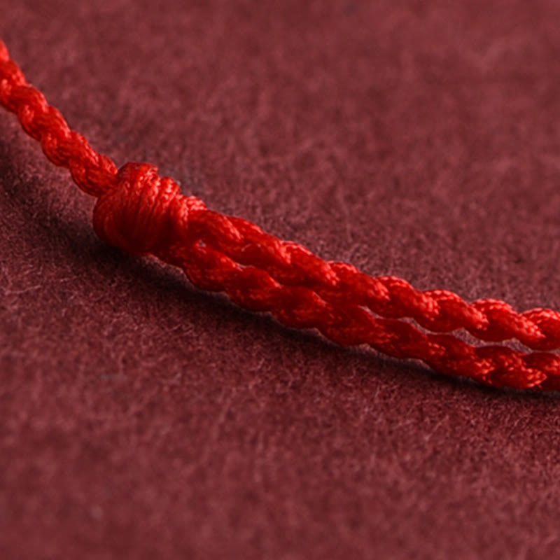 Buddha Stones 999 Gold One Mini Bead Design Handmade Strength Braided Rope Bracelet Anklet - image 8