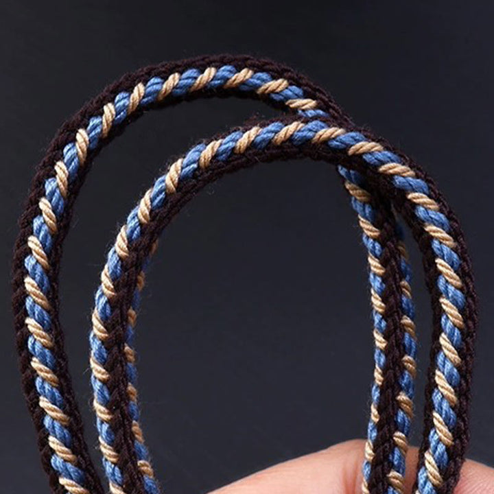 Buddha Stones Tibetan Nine-eye Dzi Bead Protection Braided Rope Necklace Pendant - image 11