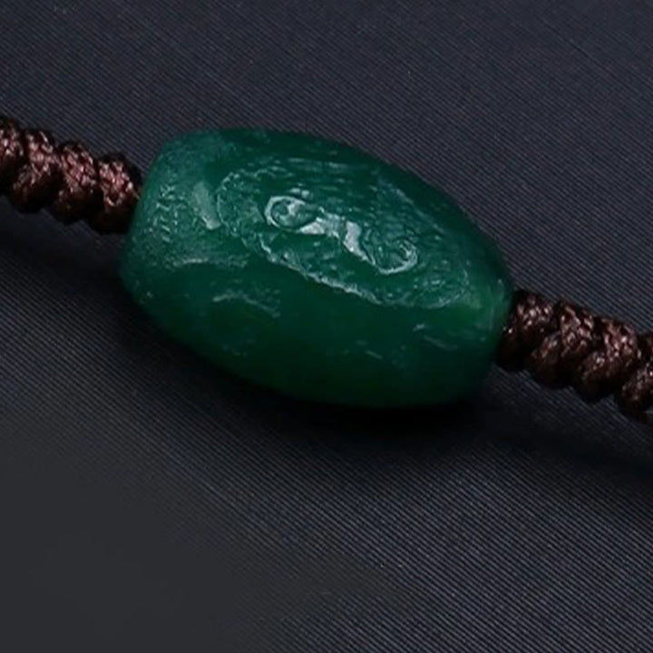 Buddha Stones Tibetan Nine-eye Dzi Bead Protection Braided Rope Necklace Pendant - image 10