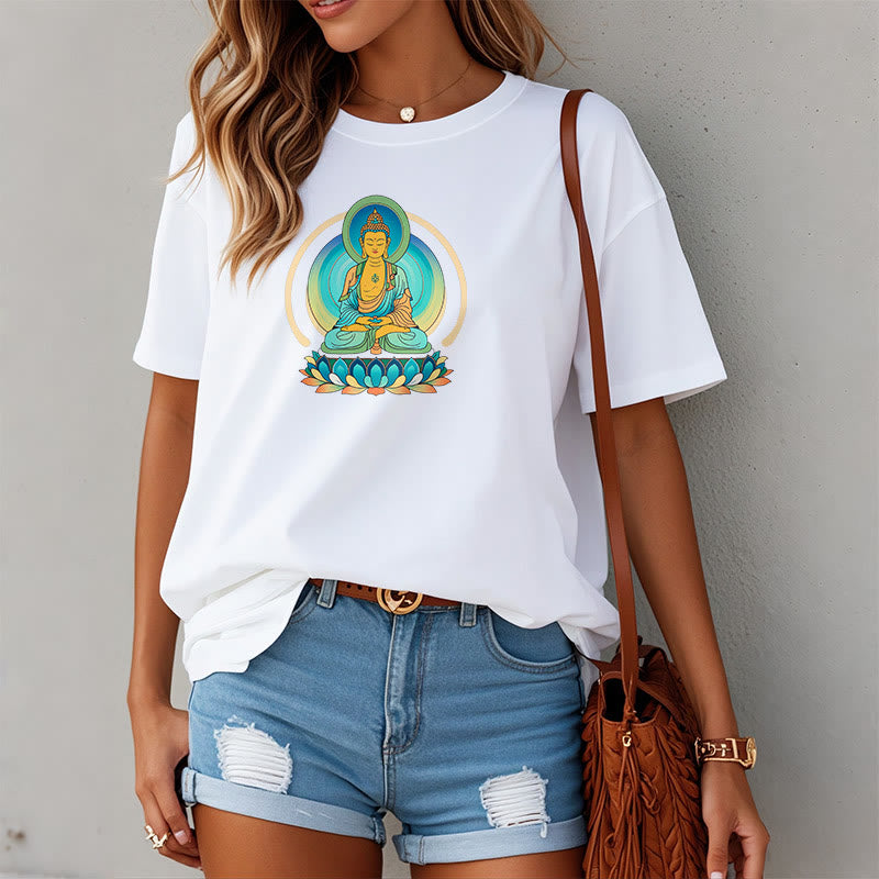Buddha Stones Lotus Buddha Tee T-shirt - image 4