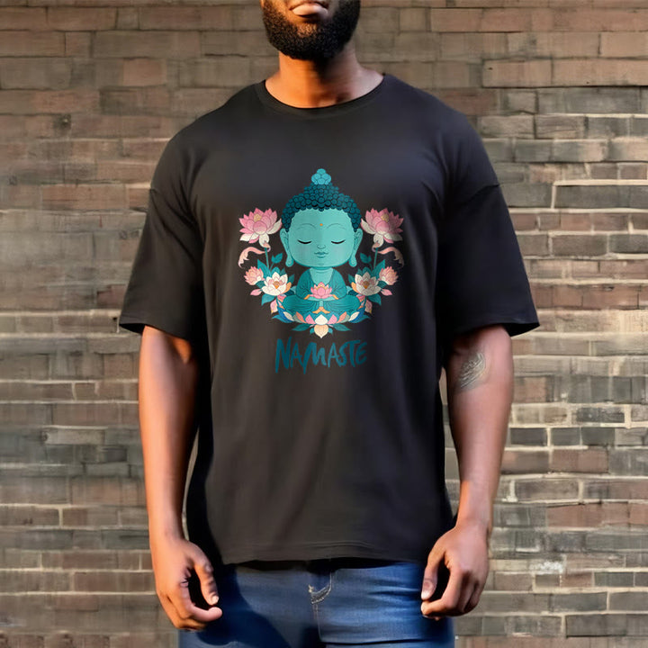 Buddha Stones NAMASTE Buddha Lotus Meditation Tee T-shirt - image 7