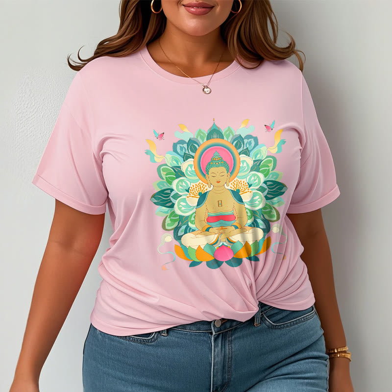 Buddha Stones Butterfly Lotus Buddha-Inspired Tee T-shirt - image 12