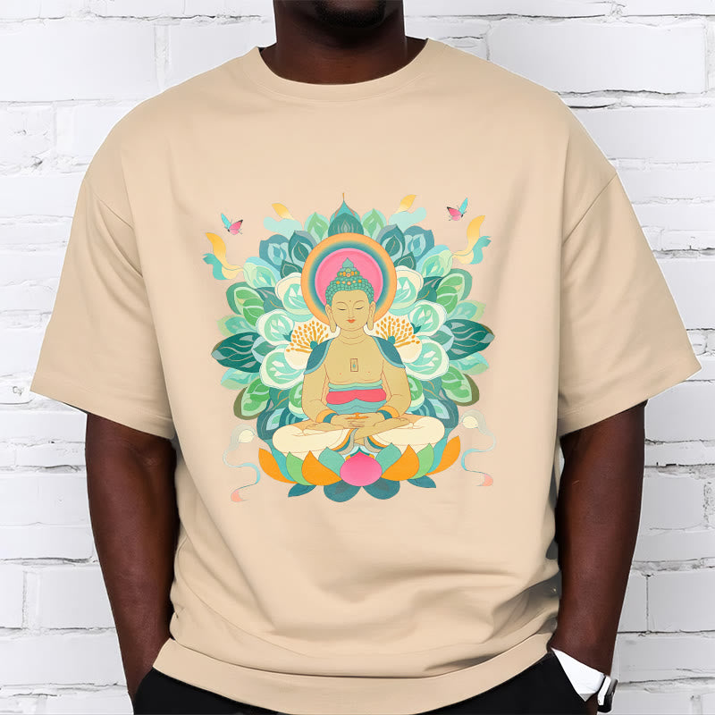 Buddha Stones Butterfly Lotus Buddha-Inspired Tee T-shirt - image 8