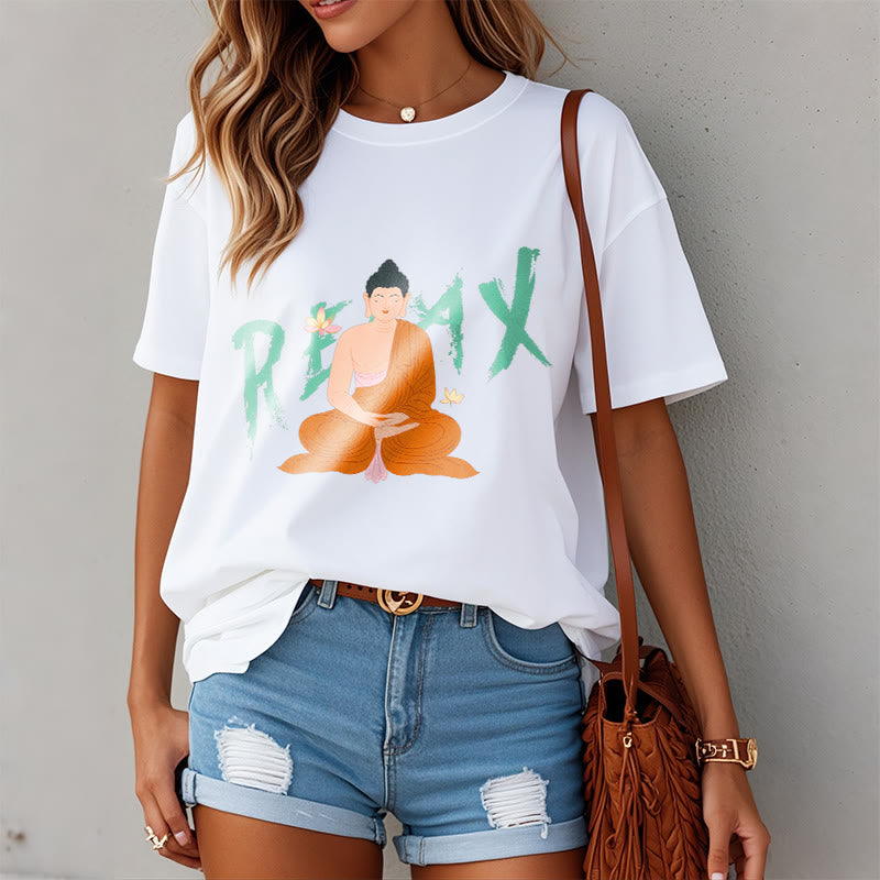 Buddha Stones RELAX Lotus Buddha Tee T-shirt - image 6