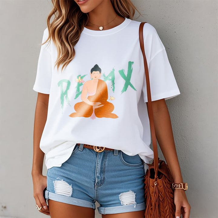 Buddha Stones RELAX Lotus Buddha Tee T-shirt - image 6