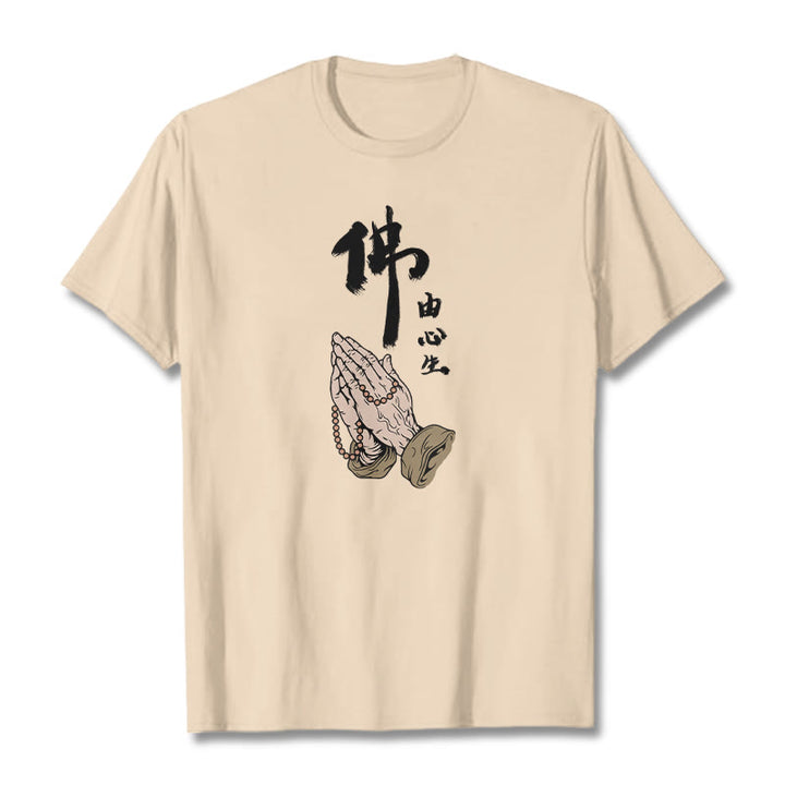 Buddha Stones Praying Tee T-shirt - Bisque - 2XL - image 16