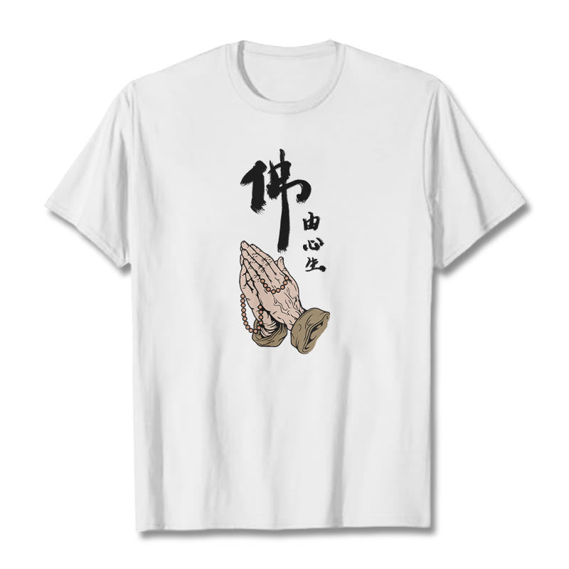 Buddha Stones Praying Tee T-shirt - White - 2XL - image 0
