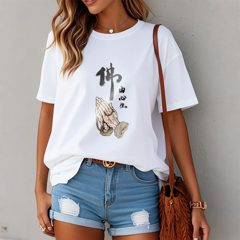 Buddha Stones Praying Tee T-shirt - image 1