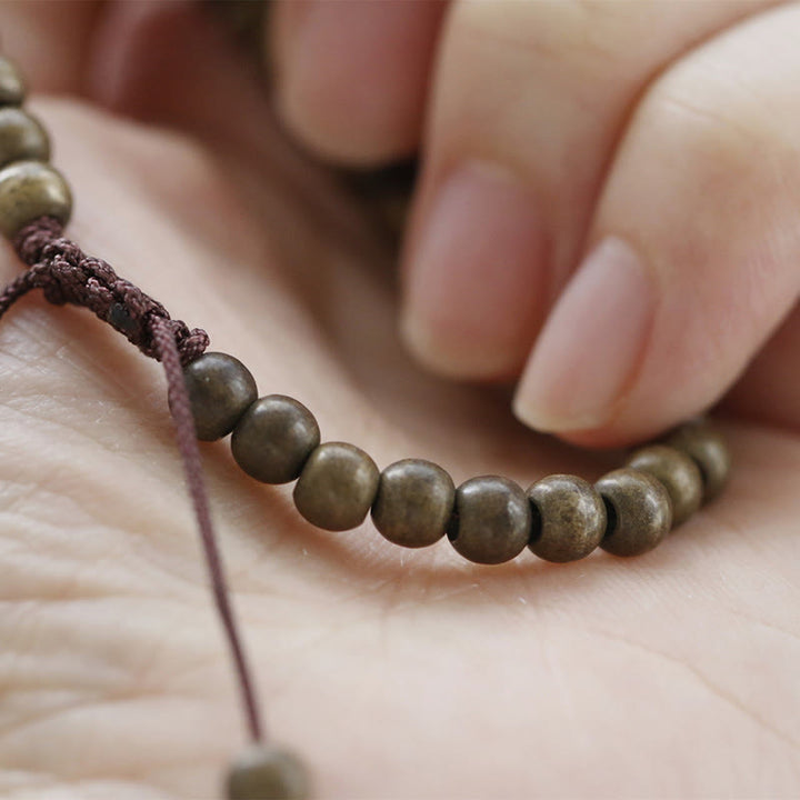 Buddha Stones Copper Brass Beads Balance Wealth Simple Bracelet - image 7