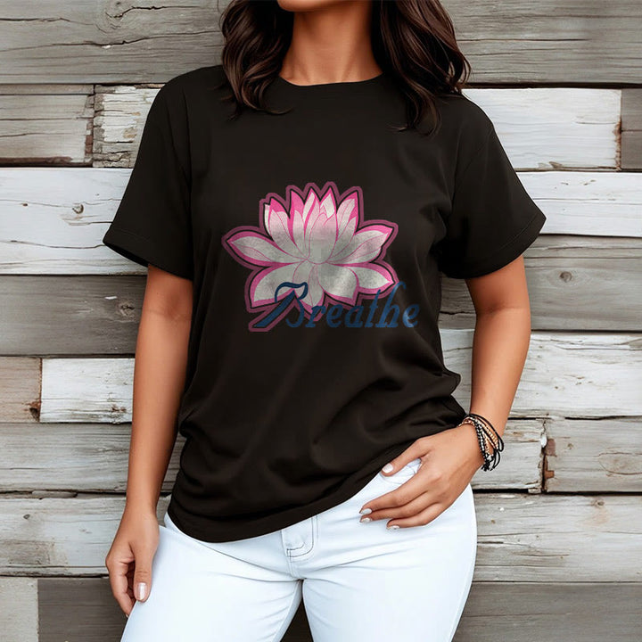 Buddha Stones BREATHE Lotus Flower Tee T-shirt - image 6