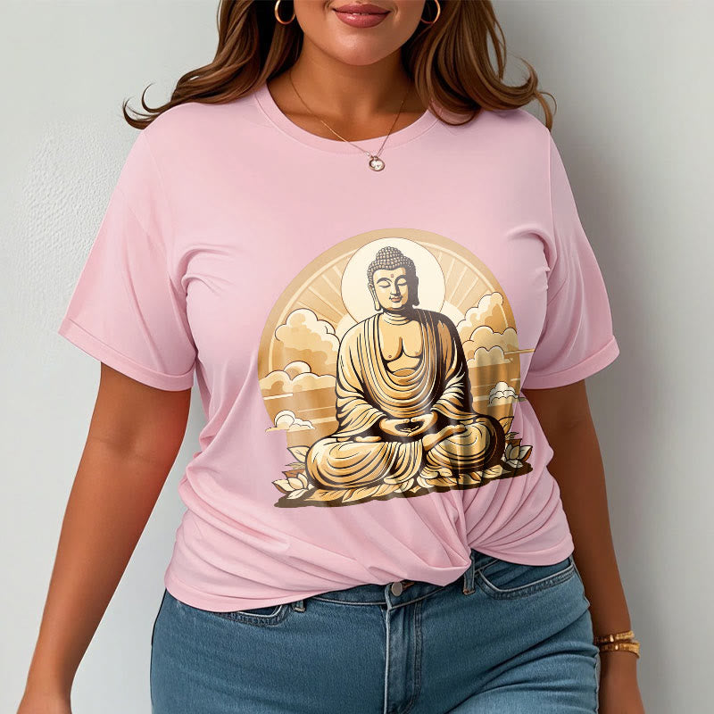 Buddha Stones Sun Auspicious Clouds Buddha Tee T-shirt - image 12