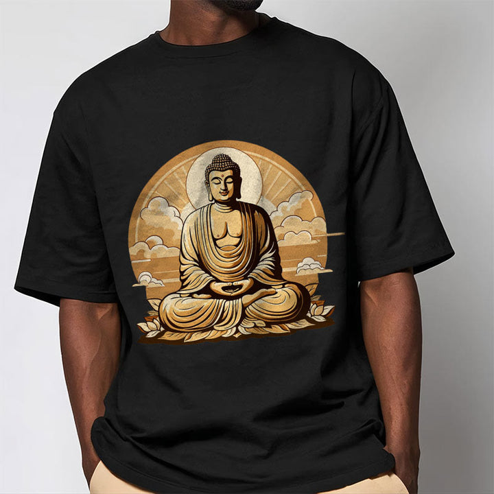 Buddha Stones Sun Auspicious Clouds Buddha Tee T-shirt - image 6