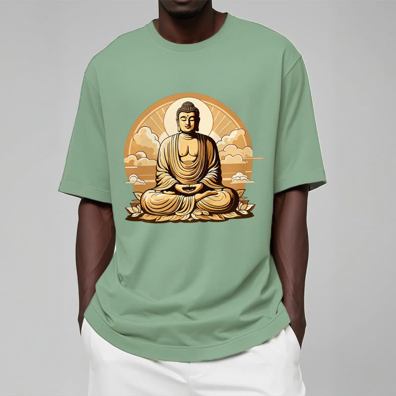 Buddha Stones Sun Auspicious Clouds Buddha Tee T-shirt - image 14