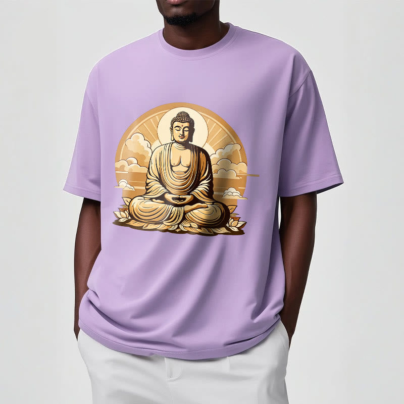 Buddha Stones Sun Auspicious Clouds Buddha Tee T-shirt - image 16