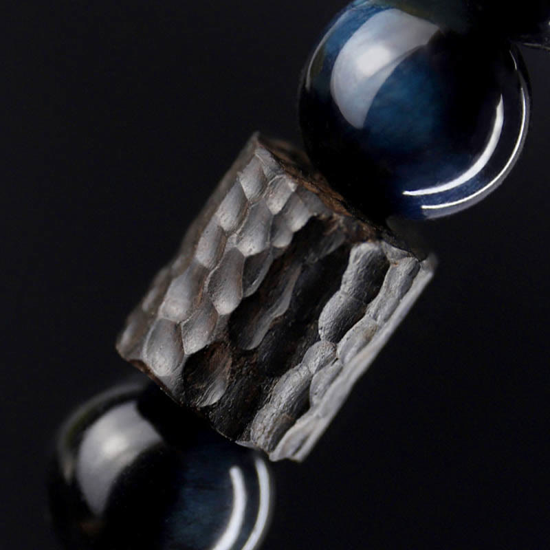 Buddha Stones Tiger Eye Ebony Wood Beads Calm Bracelet - image 8