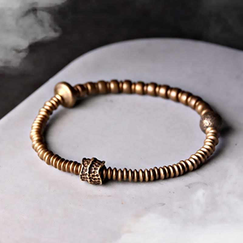 Buddha Stones Balance Copper Luck Brass Bracelet - 17-17.6cm - image 0