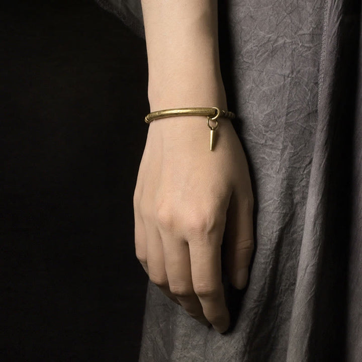 Buddha Stones Copper Brass Balance Wealth Simple Bracelet - image 7