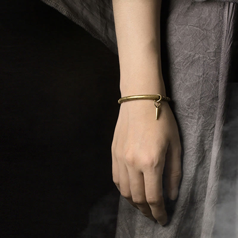 Buddha Stones Copper Brass Balance Wealth Simple Bracelet - image 8
