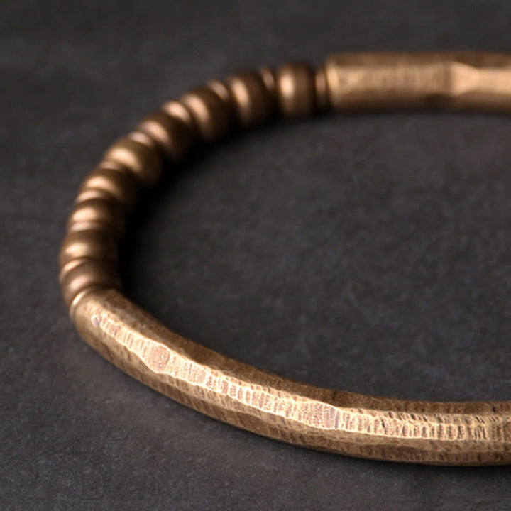 Buddha Stones Copper Brass Balance Wealth Simple Bracelet - image 2