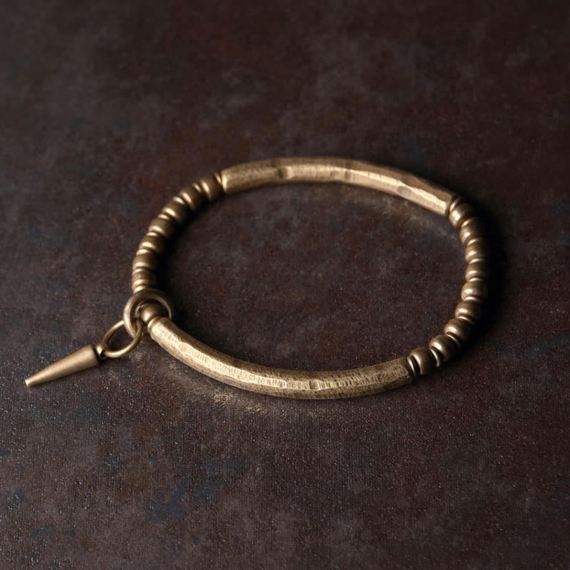 Buddha Stones Copper Brass Balance Wealth Simple Bracelet - 17-17.6cm - image 0