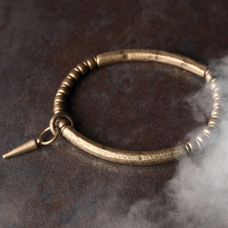 Buddha Stones Copper Brass Balance Wealth Simple Bracelet - image 1